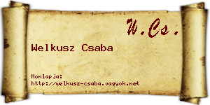 Welkusz Csaba névjegykártya