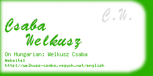 csaba welkusz business card
